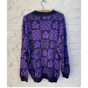 Vintage 90s Black & Purple Sweater